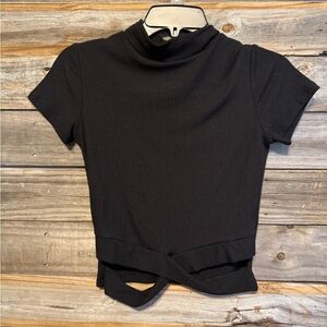 Wild love- medium size- crop top style- black